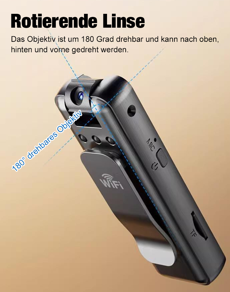 Mini-Infrarot-Nachtsichtkamera mit extrem langer Akkulaufzeit 😊 Behalten Sie auch unterwegs jederzeit den Überblick