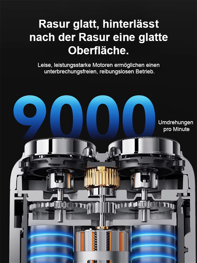 【50% Rabatt】Tragbarer elektrischer Rasierer mit Doppelkopf