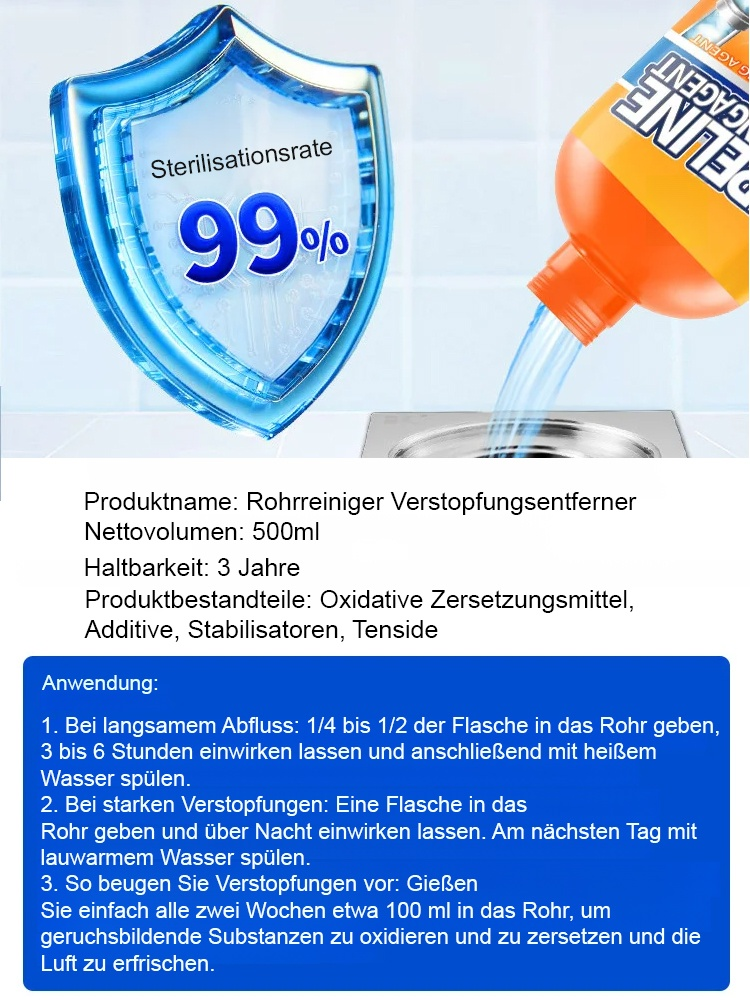Kostenlose Probe + 50% Rabatt! Verstopfungen endgültig vorbeugen – mit dem einfachen Gel.