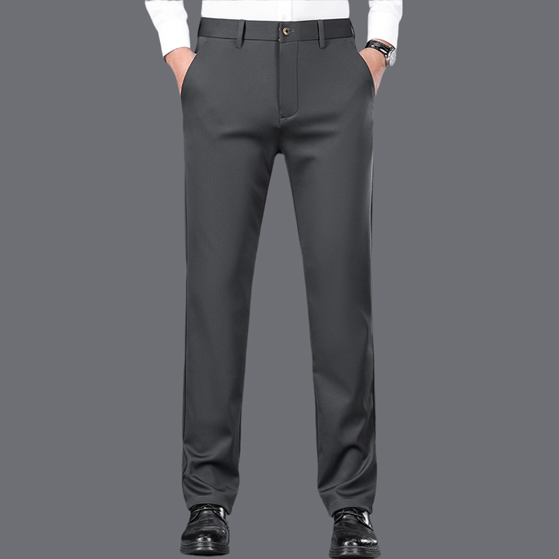 Straight padded business suit pants men
