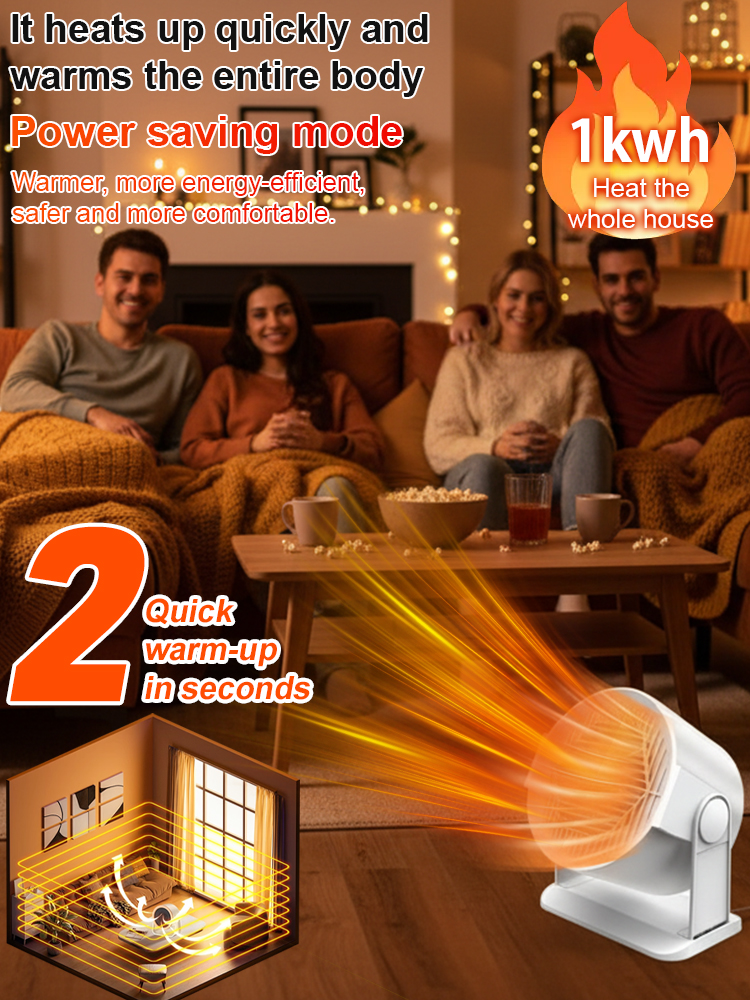 Heats 1,200 sq ft in 3 seconds. One device equals four household heaters.