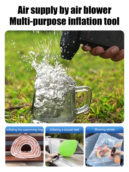 Turbocharged dust removal and snow blowing fan