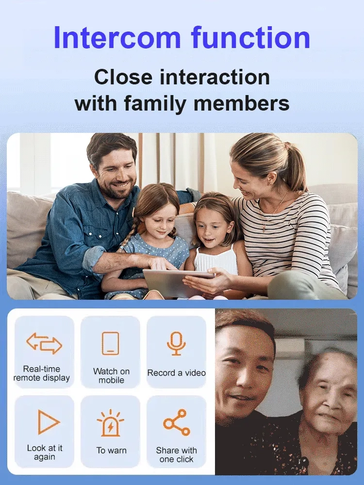 【Upgrade version: Ultra-invisible】Wireless camera. You can view and record remotely at any time. With the clear infrared night vision function, you can see clearly even in the darkest nights.