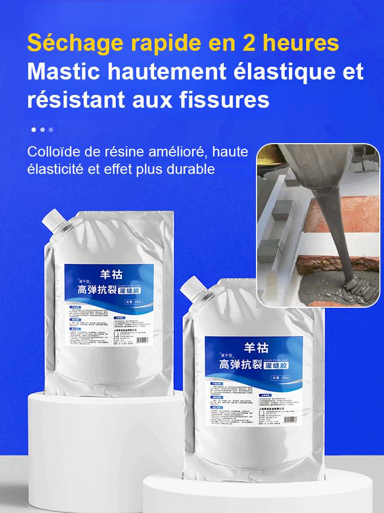 【10 secondes de séchage rapide】Colle de réparation de fissures pour toiture et sol.