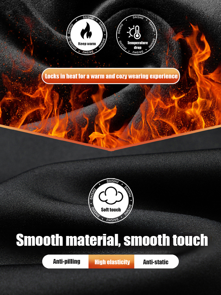 Tiger Head Embroidered Straight Leg Fleece-Lined Business Trousers for Men