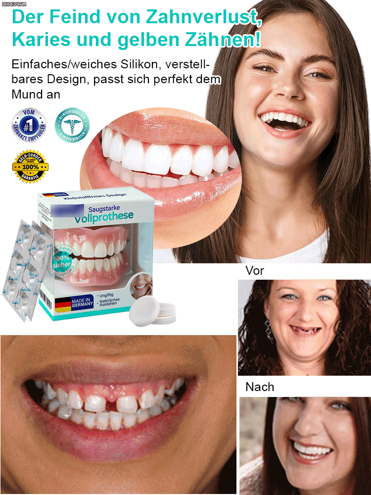 Natürliches Lächeln erzeugen | Ästhetik verbessern | Individual-Prothesen-Set
