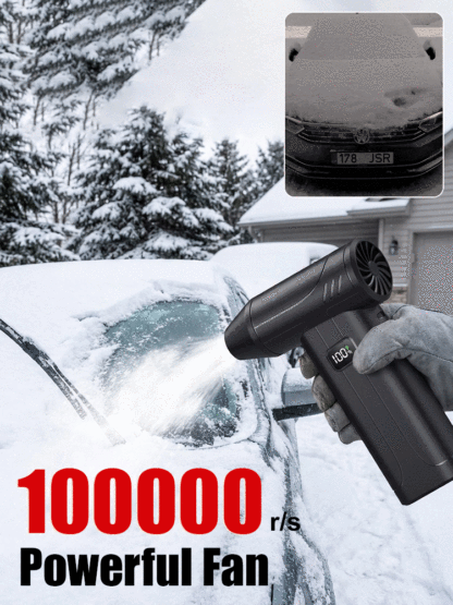 Turbocharged dust removal and snow blowing fan