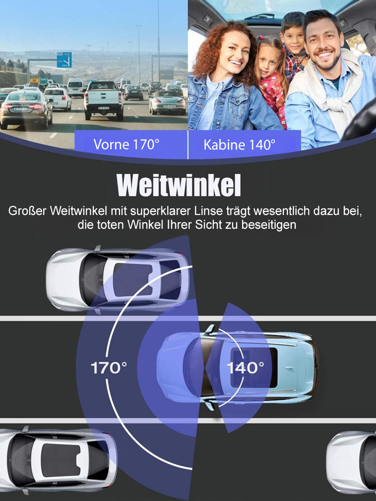1080P HD Infrarot-Nachtsicht-Dashcam
