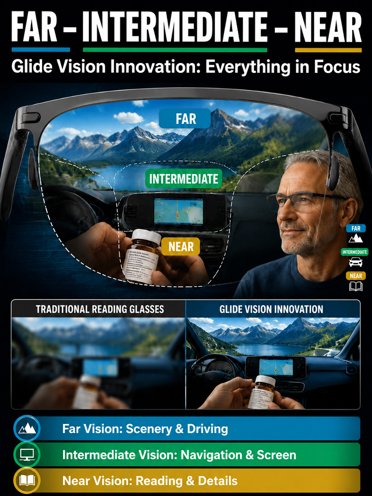 Smart Zoom Color-Changing Solar Real-Time AI Translation Glasses