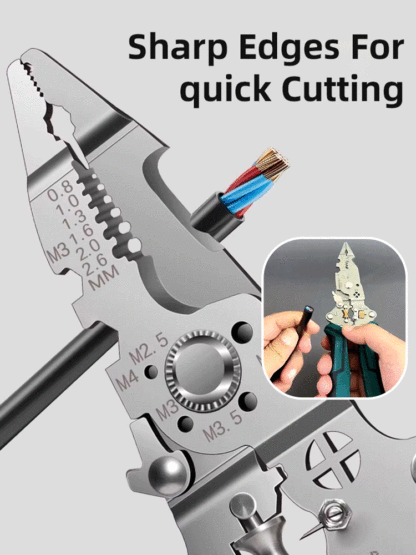 One 10-in-1 Electrical Tool — tester, screwdriver, wire stripper, and more.