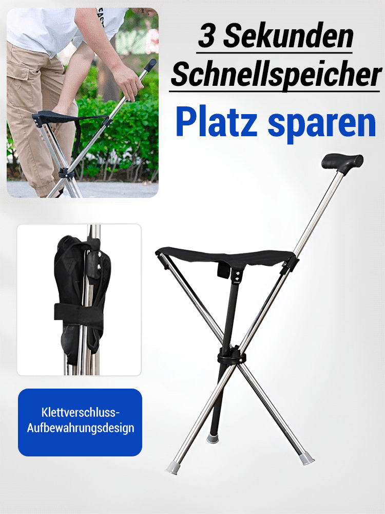 Sicher Gehen und jederzeit Sitzen – mit dem empfohlenen Gehstock