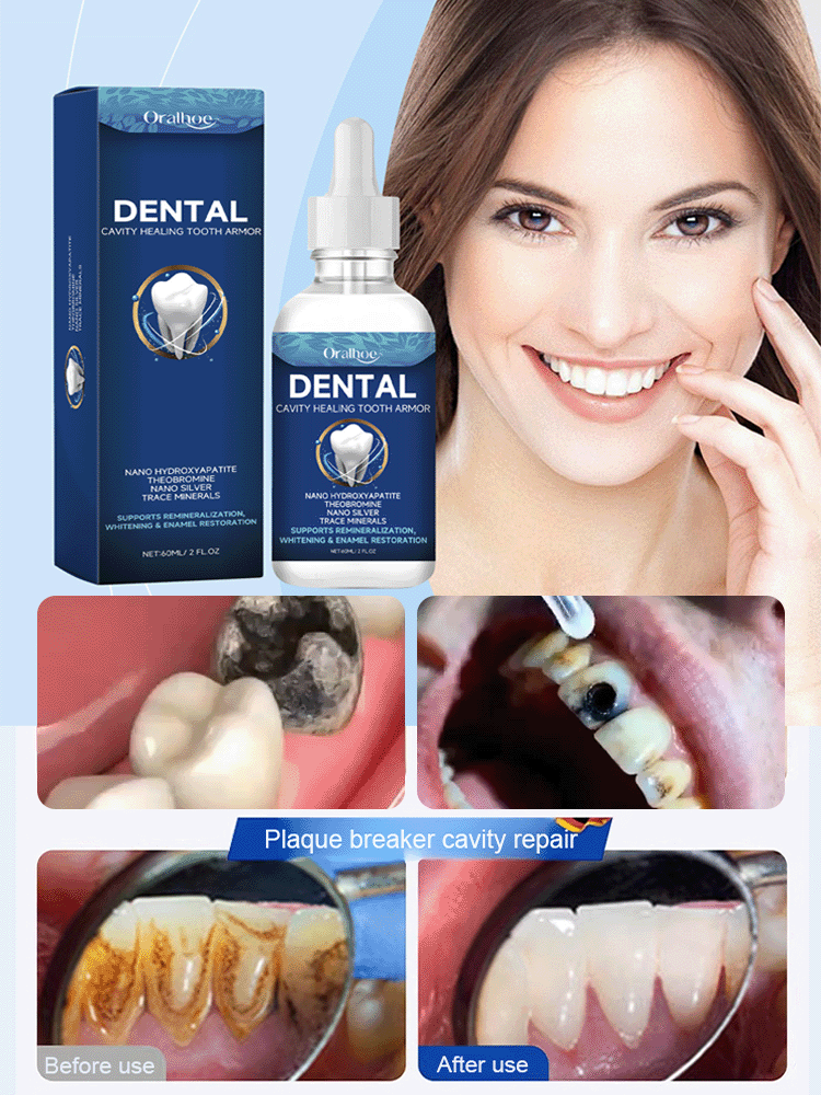 🦷 Tooth Regeneration Care Drops Powered by Shark Cartilage Protein + Hydroxyapatite  ✨Whitens teeth • Repairs enamel • Freshens breath • Supports natural tooth renewal