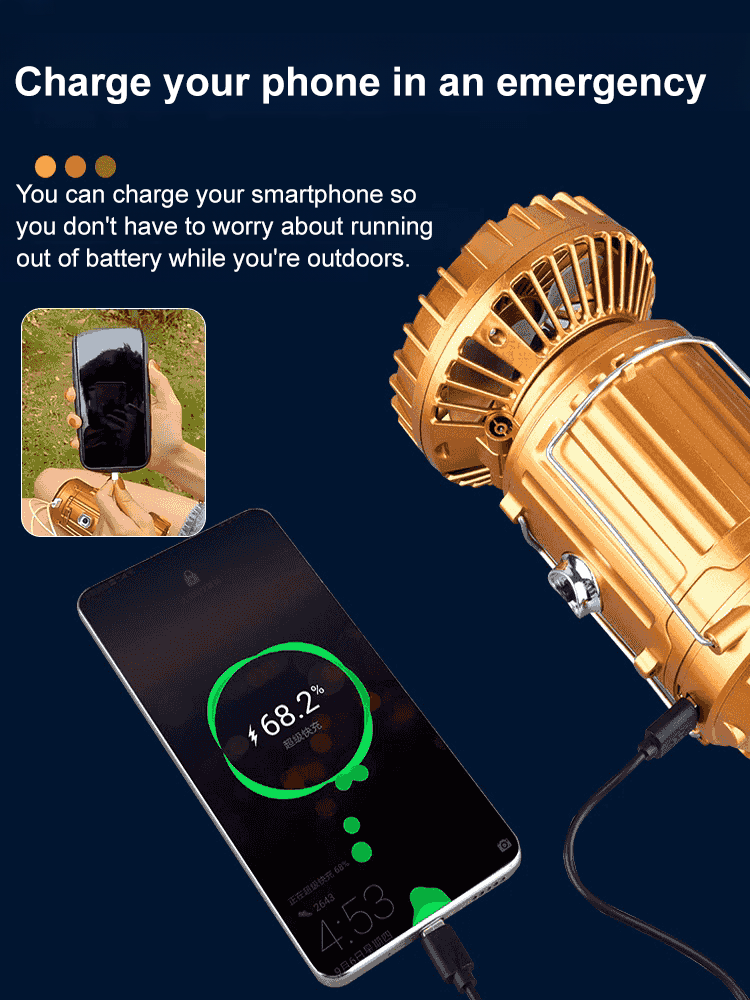LED Fan Solar Emergency Light