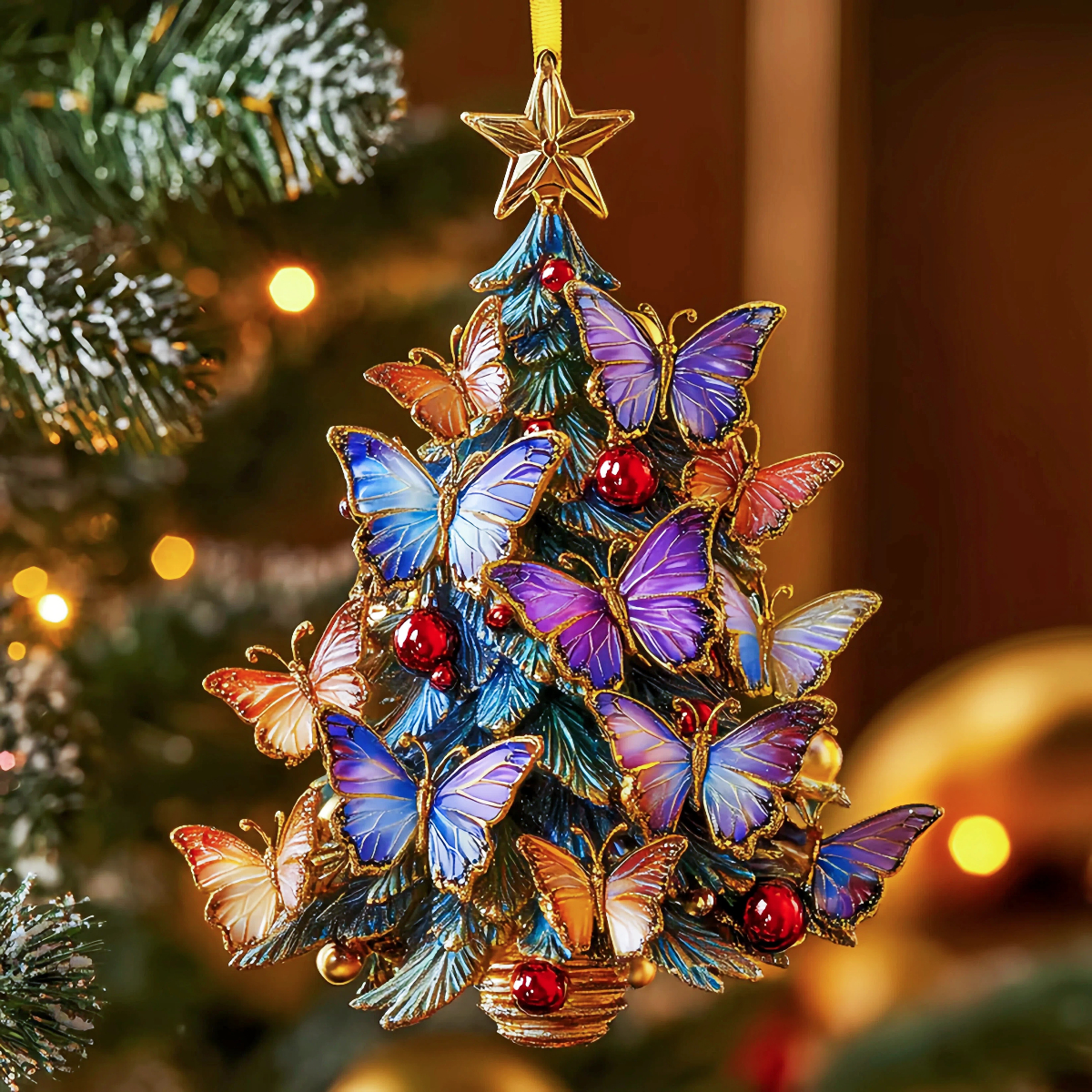 Christmas Butterfly Ornament