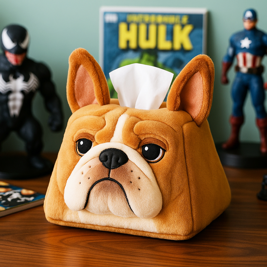 Adorable Dog Plush Tissue Box