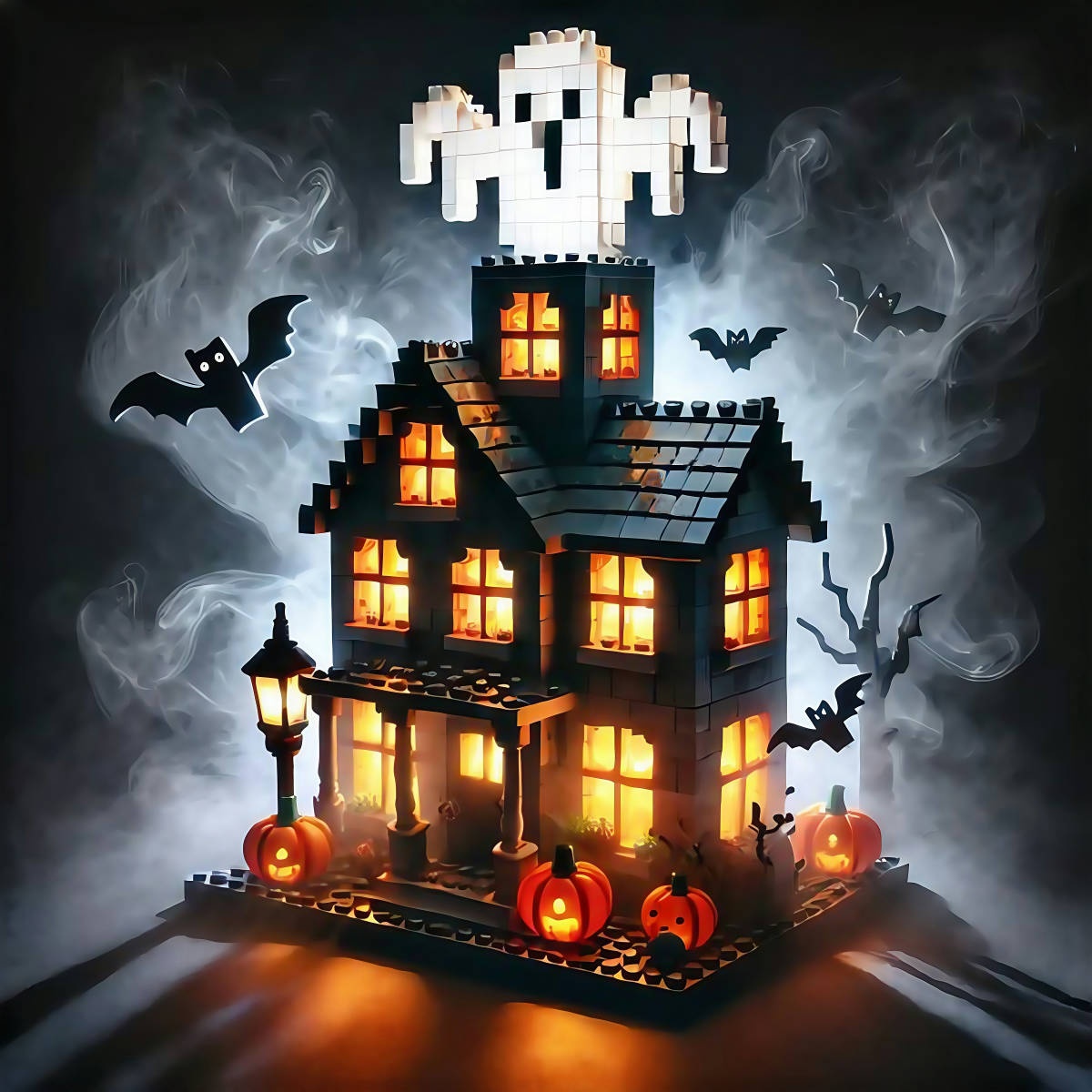 Halloween Haunted House Building Blocks