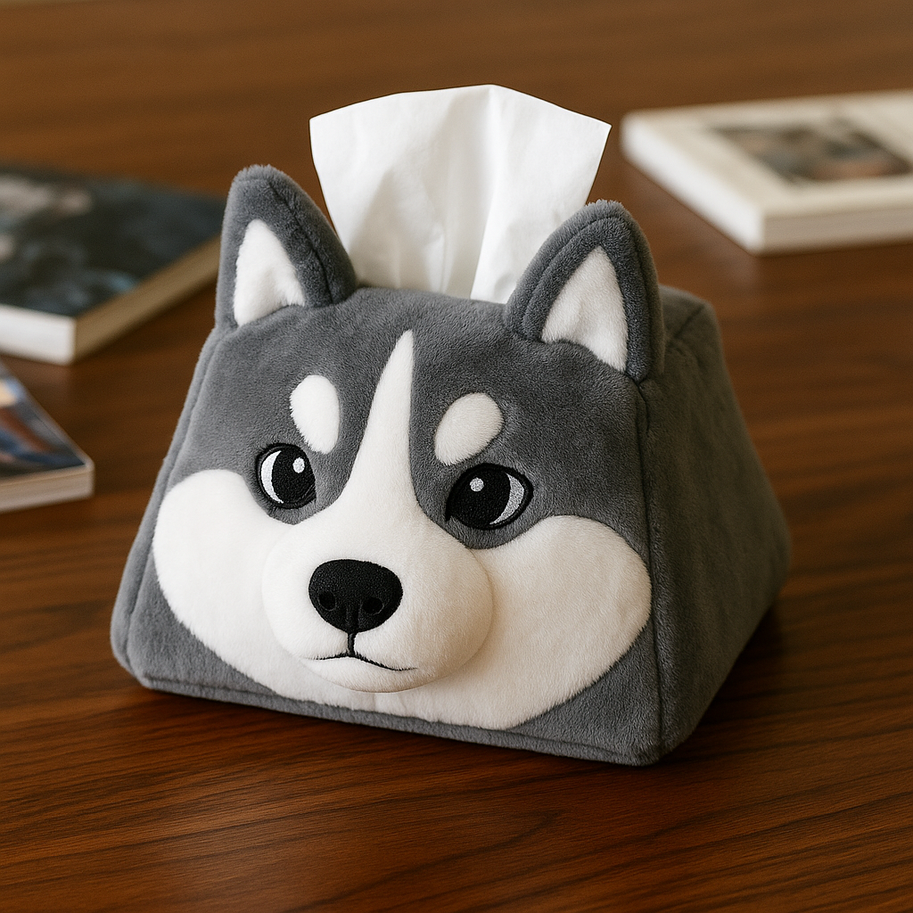 Adorable Dog Plush Tissue Box