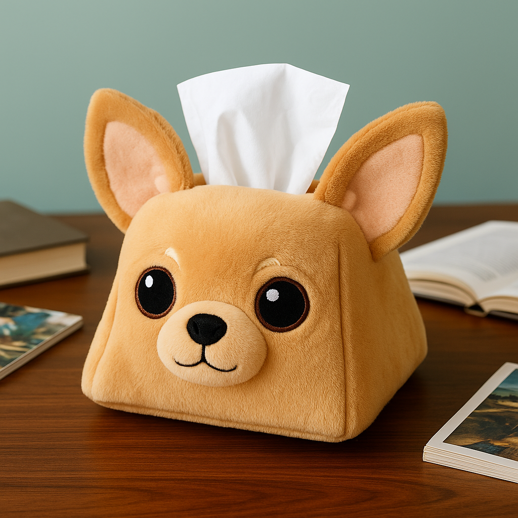 Adorable Dog Plush Tissue Box