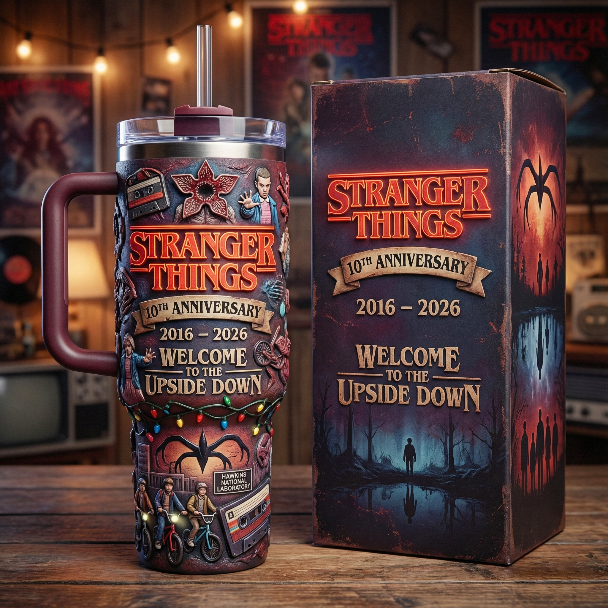Upside Down 10th Anniversary Tumbler with Collector Box