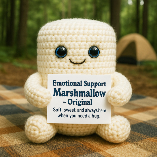 Marshmallow Crochet Emotional Support Doll