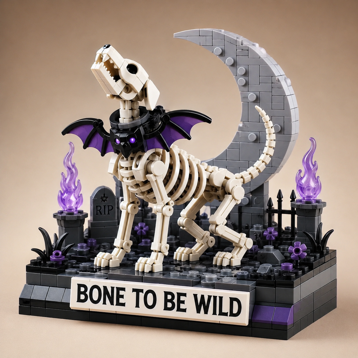 🐾 Bone To Be Wild Skeleton Dog Building Block Set