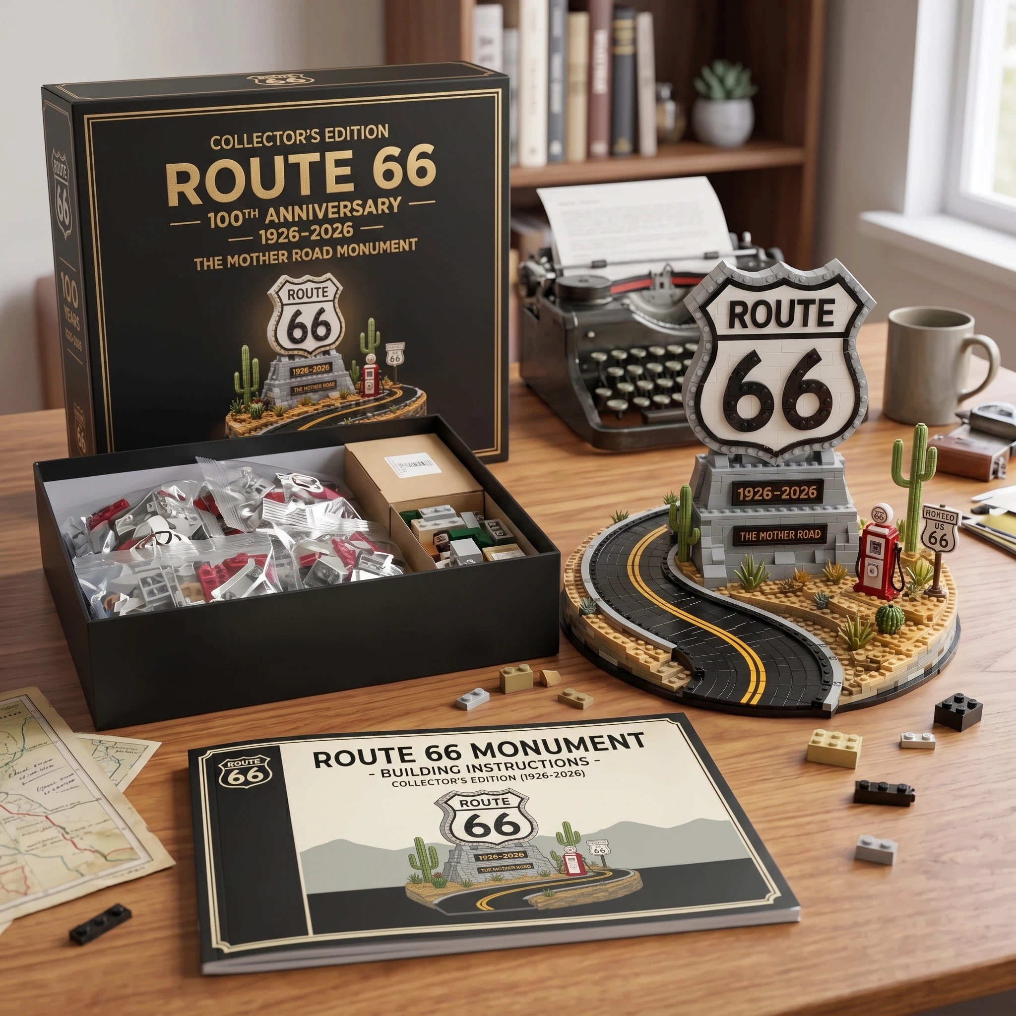 🛣️ Route 66 100th Anniversary Building Block Monument Set