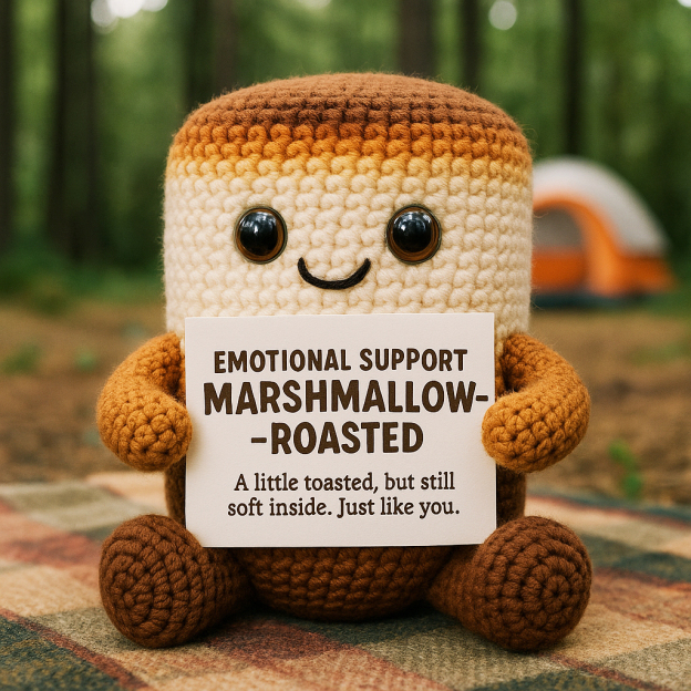 Marshmallow Crochet Emotional Support Doll