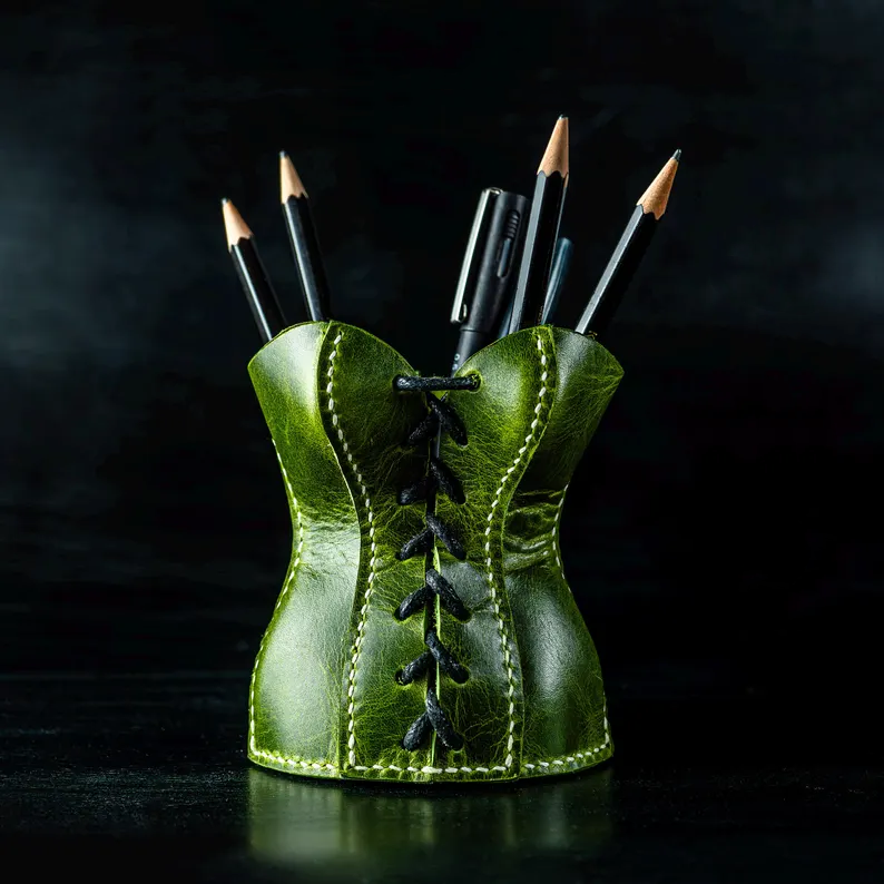 Leather Corset Organizer Cup