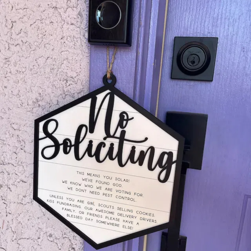 Do not knock sign