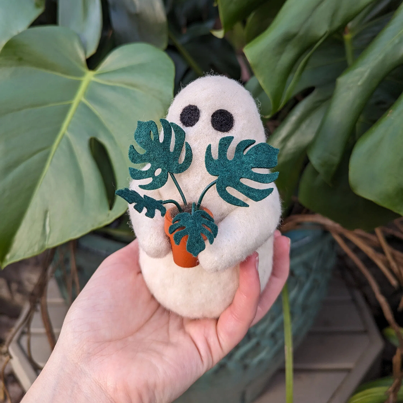 Potted Monstera Ghost
