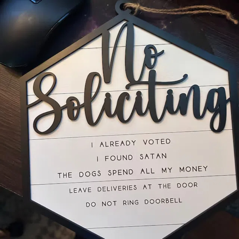 Do not knock sign