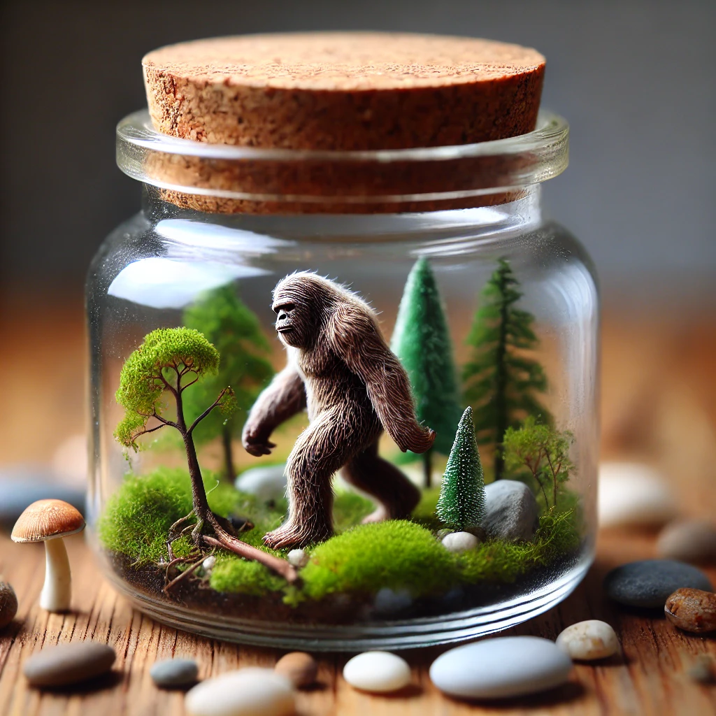 Mini Pet Bigfoot in a Jar