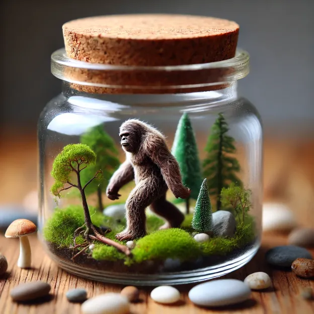 Mini Pet Bigfoot in a Jar