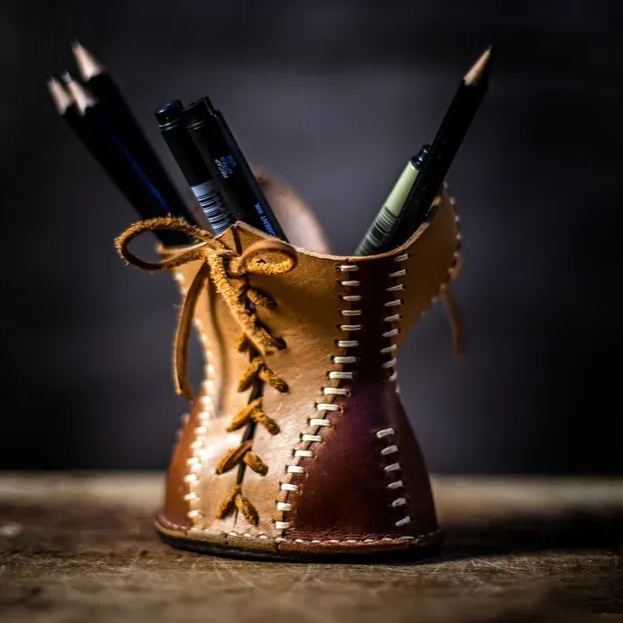 Leather Corset Organizer Cup