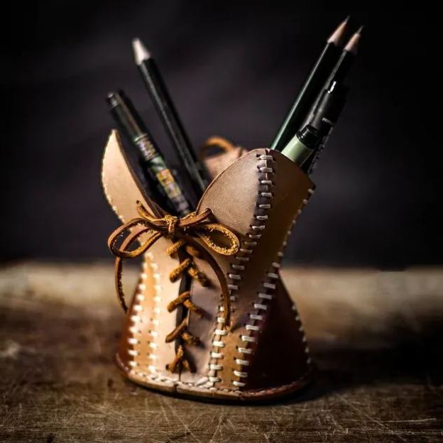 Leather Corset Organizer Cup