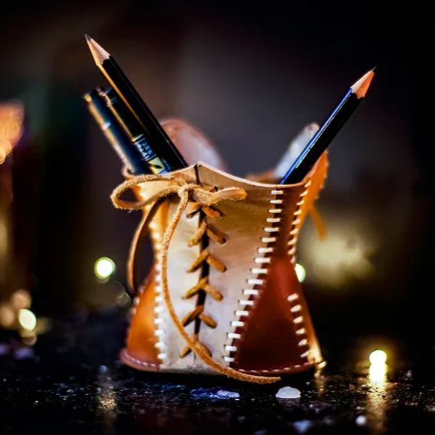 Leather Corset Organizer Cup