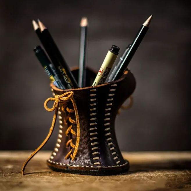Leather Corset Organizer Cup