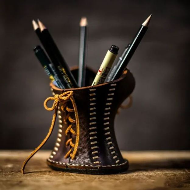 Leather Corset Organizer Cup