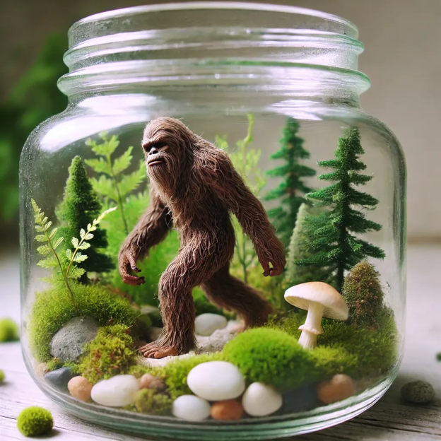 Mini Pet Bigfoot in a Jar