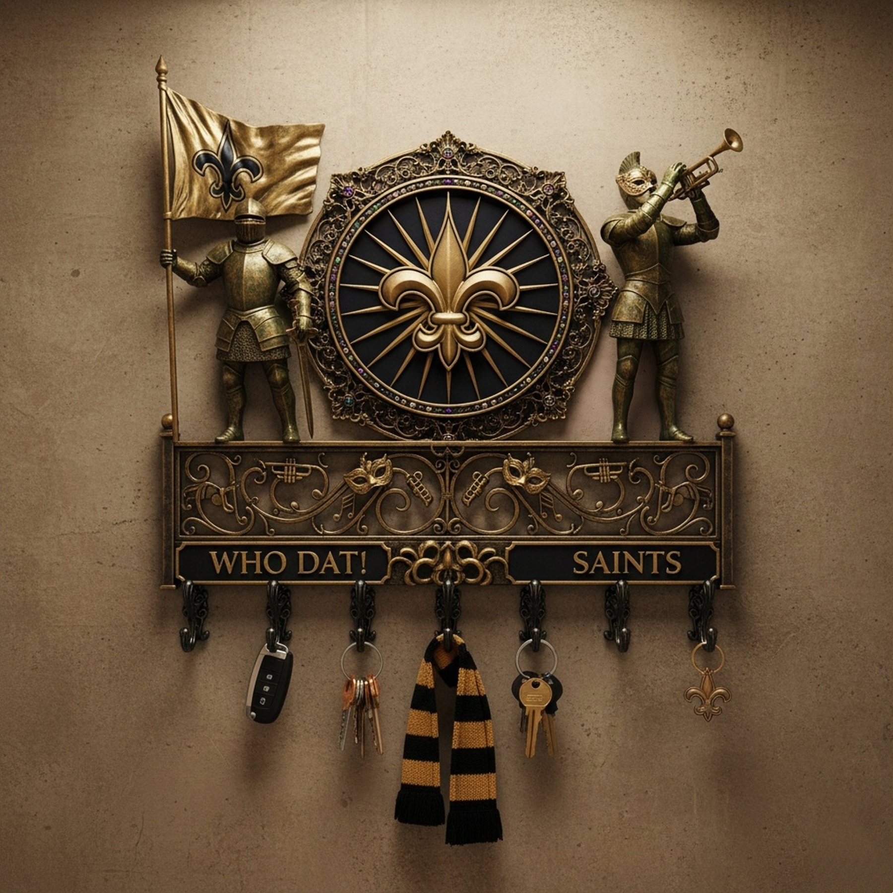 🏈🌌 Spirit Guardian Wall Key Holder 🔑