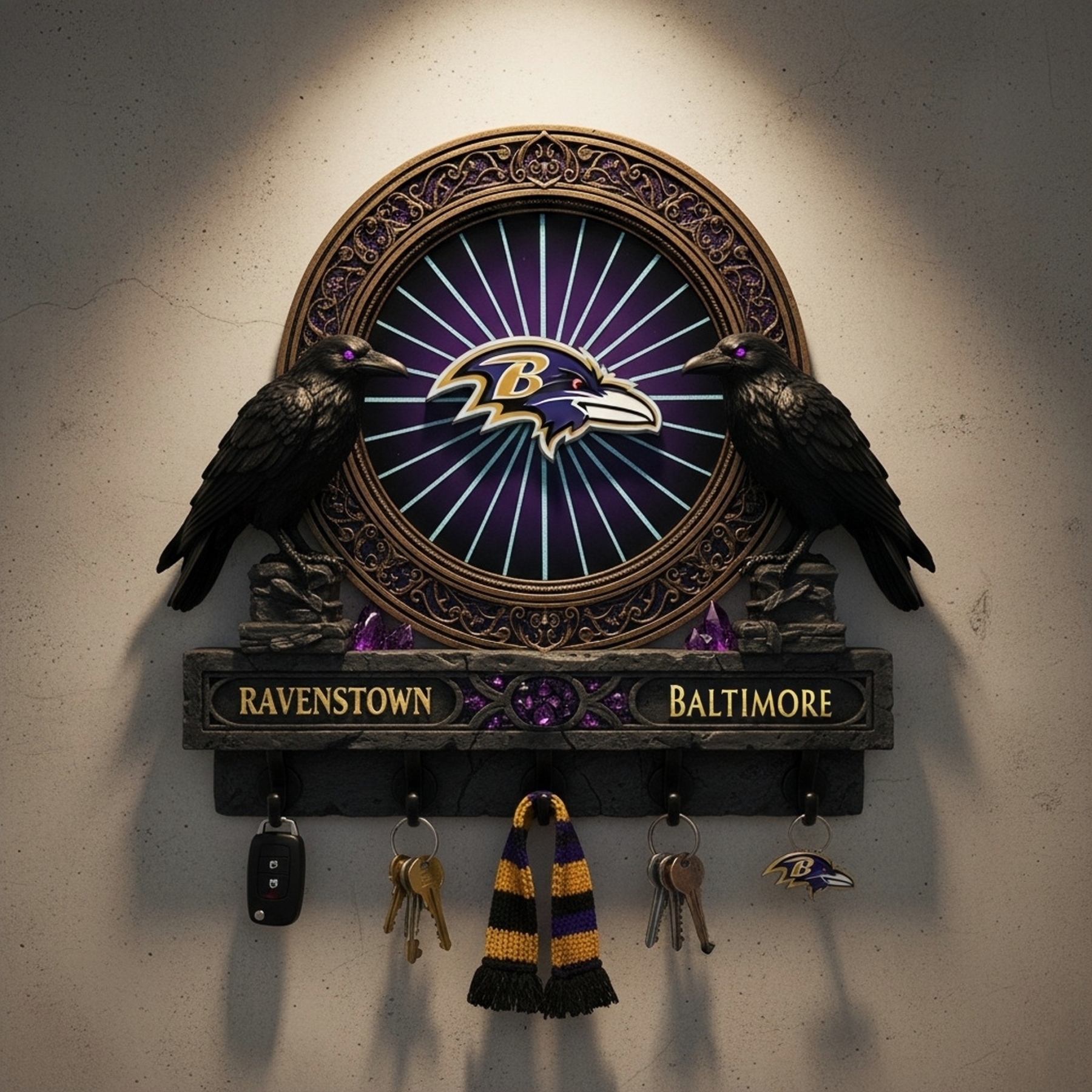 Originality Verification 🏈🌌 Spirit Guardian Wall Key Holder 🔑