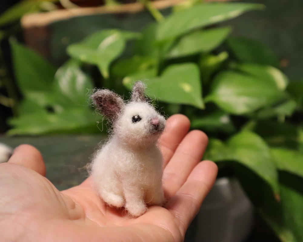 Needle Felted Baby Bunny