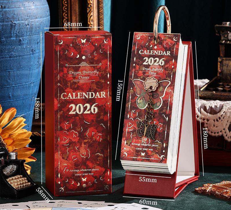 🎨 2026 Vintage European Style Oil Painting Flip Calendar