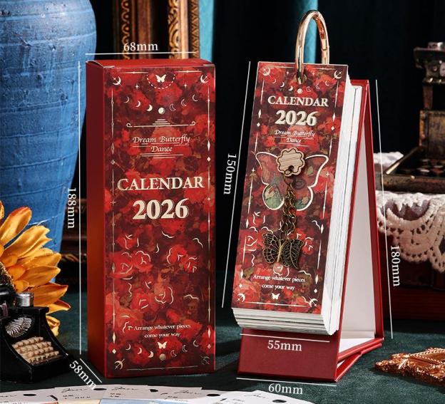 🎨 2026 Vintage European Style Oil Painting Flip Calendar