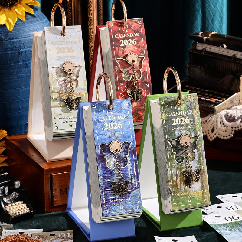 🎨 2026 Vintage European Style Oil Painting Flip Calendar