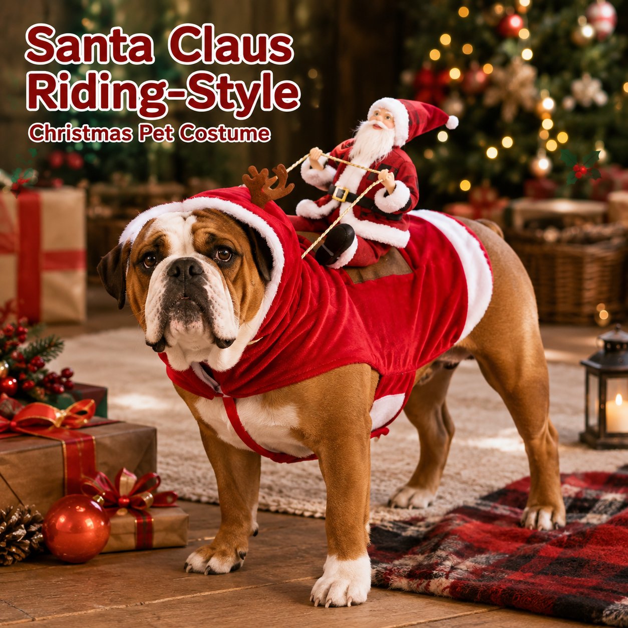 🔥Limited time 70% OFF -🎄🎅Santa Rider Pet Christmas Costume