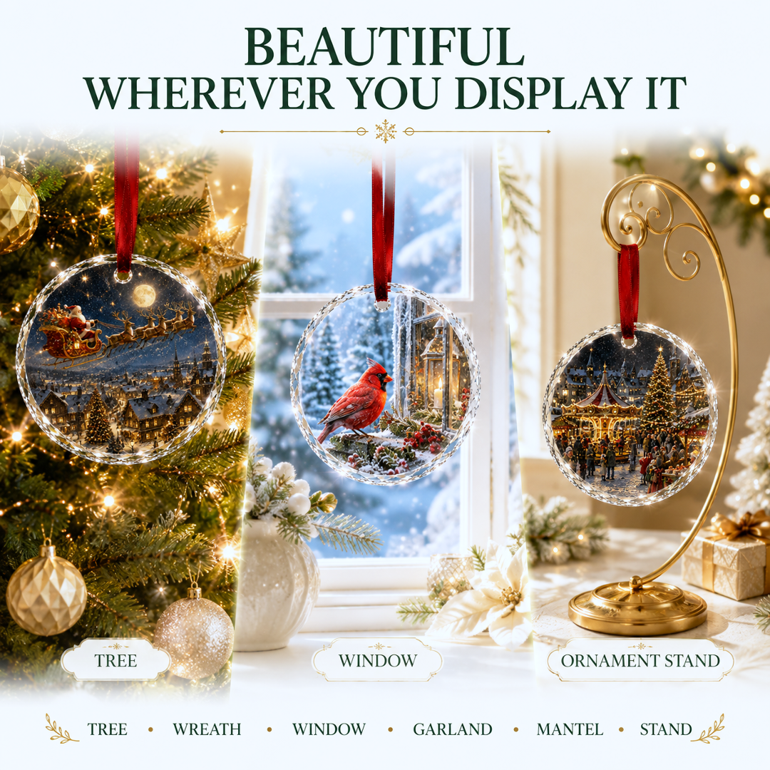 🔥Limited time 70% OFF -✨🎄Christmas Landscape Scene Ornament – Festive Holiday Hanging Decoration