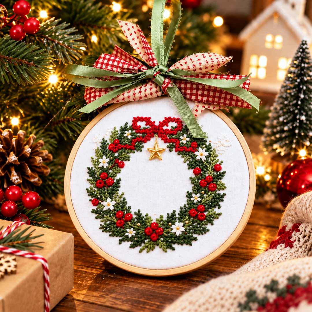 🔥Last 75pcs🎉-🎄🧵Christmas Embroidery Ornament DIY Kit – A Handmade Christmas Keepsake to Treasure