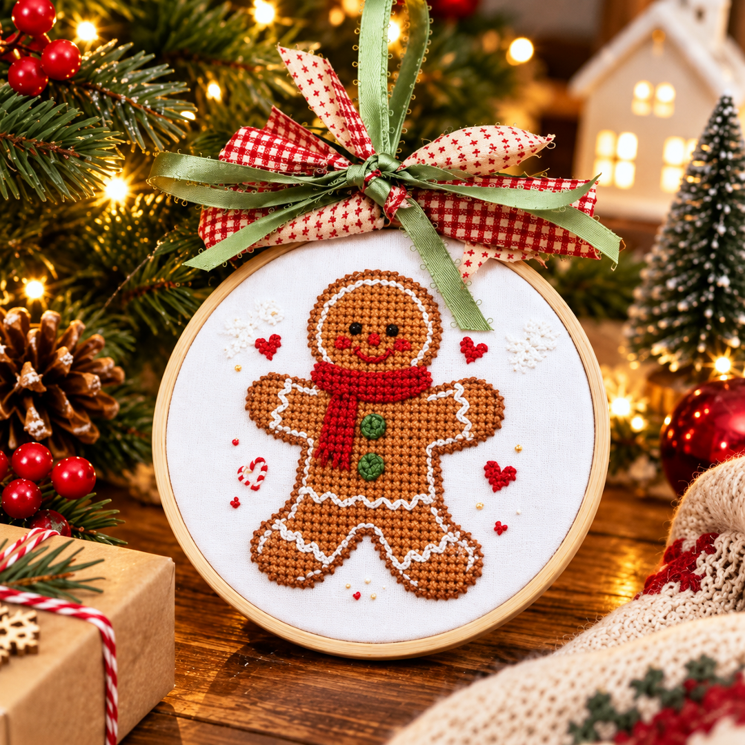 🔥Last 75pcs🎉-🎄🧵Christmas Embroidery Ornament DIY Kit – A Handmade Christmas Keepsake to Treasure