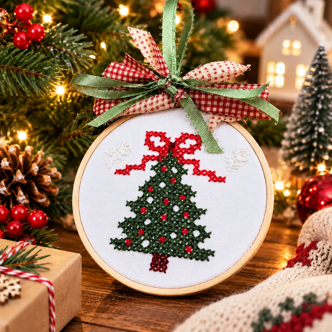 🔥Last 75pcs🎉-🎄🧵Christmas Embroidery Ornament DIY Kit – A Handmade Christmas Keepsake to Treasure